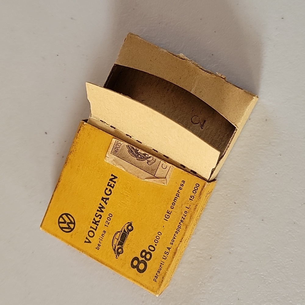 Vintage Volkswagen Advertising Match Box - Empty